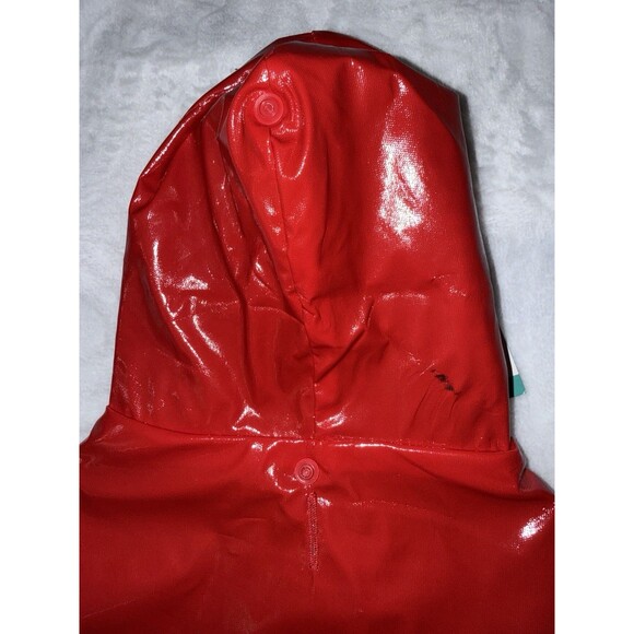 Hoodie Raincoat with Pocket Size S Red PET apparel - Picture 4 of 13